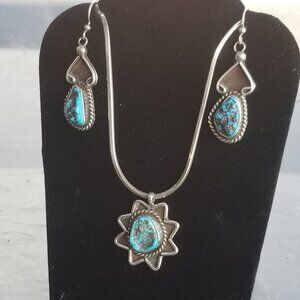 Turquiose Pendent & Earrings